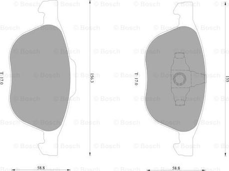 BOSCH 0 986 AB1 005 - Stabdžių trinkelių rinkinys, diskinis stabdys fastparts.lt