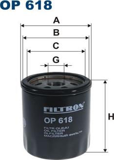 Filtron OP618 - Alyvos filtras fastparts.lt