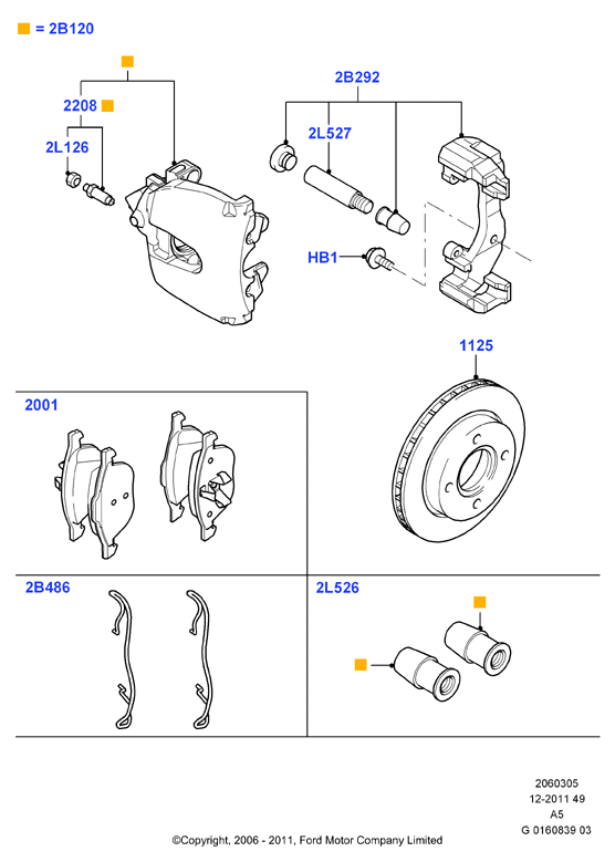 FORD 1 321 517 - Stabdžių trinkelių rinkinys, diskinis stabdys fastparts.lt